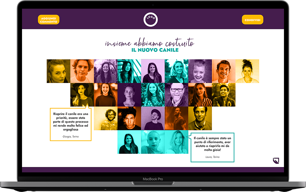 a donorwall where donors can post comments